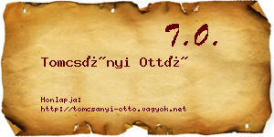 Tomcsányi Ottó névjegykártya
